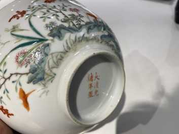 A Chinese famille rose 'peach blossom' bowl, Guangxu mark and of the period